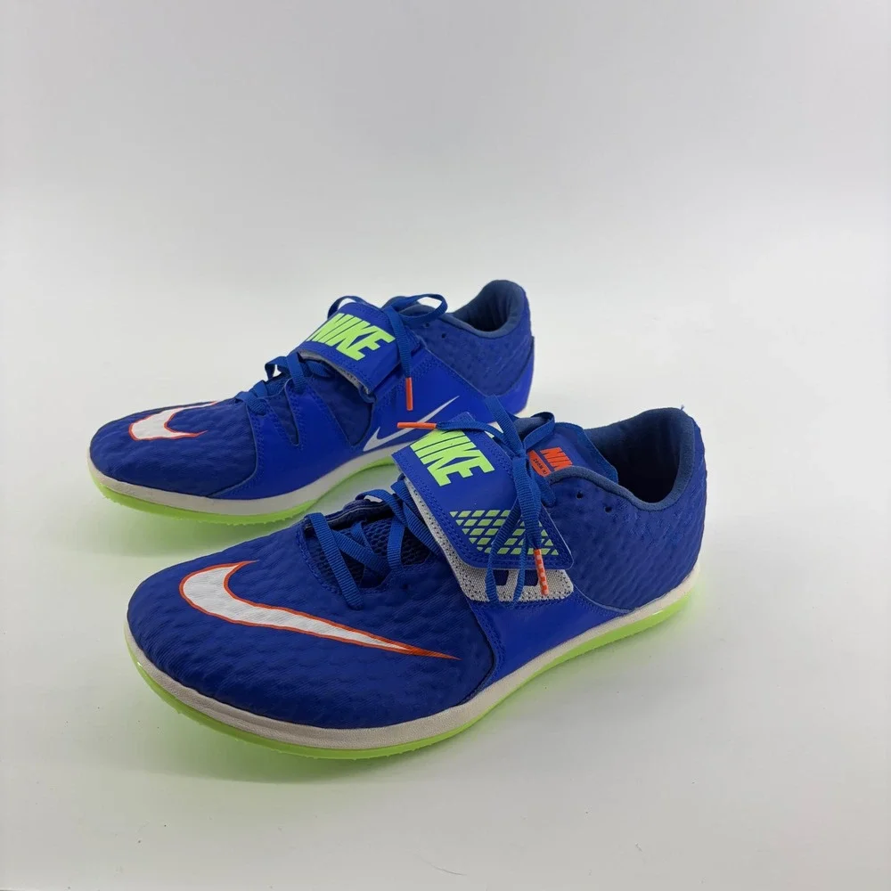 Nike Mens 10 Blue Zoom HJ Elite High Jump Track Field Spikes 806561-400